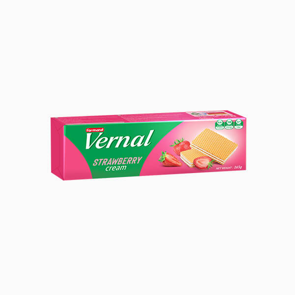 ویفر توت‌فرنگی ورنال 165 گرم
