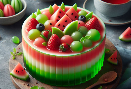 ژله طرح هندوانه