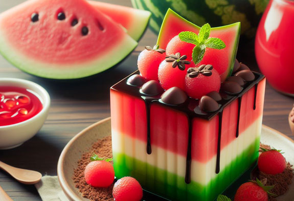 ژله طرح هندوانه