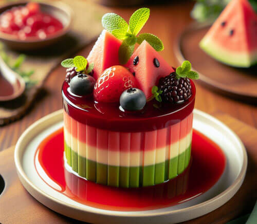 ژله طرح هندوانه