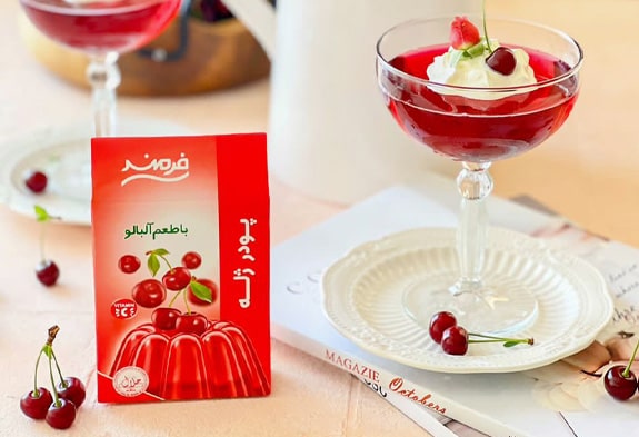 ژله خوشمزه - ژله البالو - ژله مجلسی